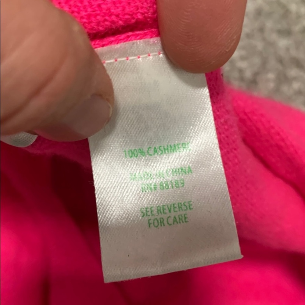 Lilly Pulitzer Napa Gray Pink Cashmere Pullover Sweater - Picture 10 of 10